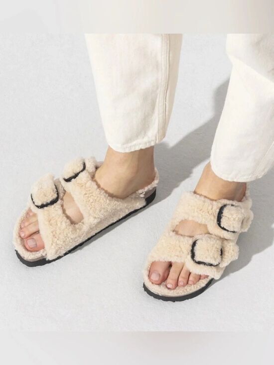 Birkenstock Shoes - PAPILLIO by Birkenstock Arizona fur shearling sandals slippers shoes eur 39 new